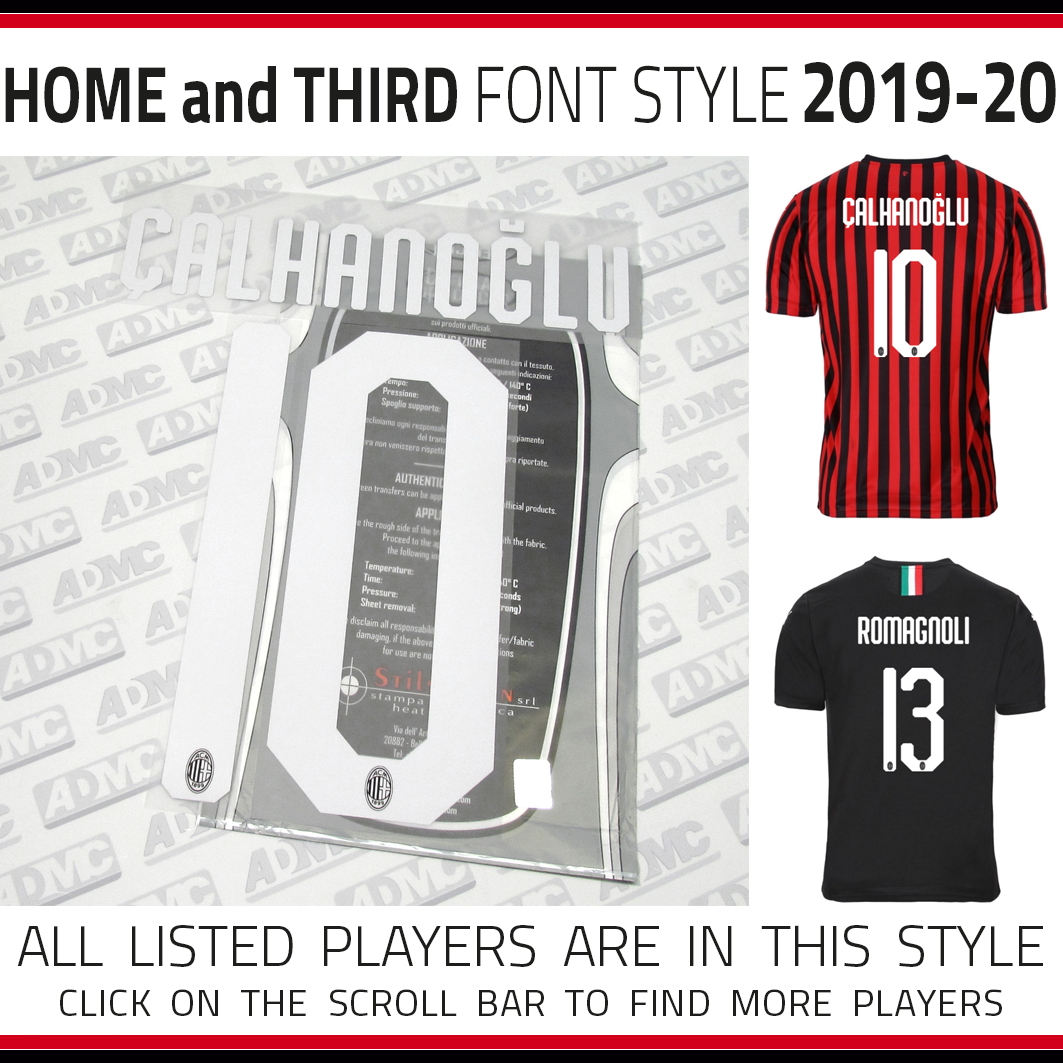 Montolivo #18 2016-2017 AC Milan Homekit Nameset Printing 