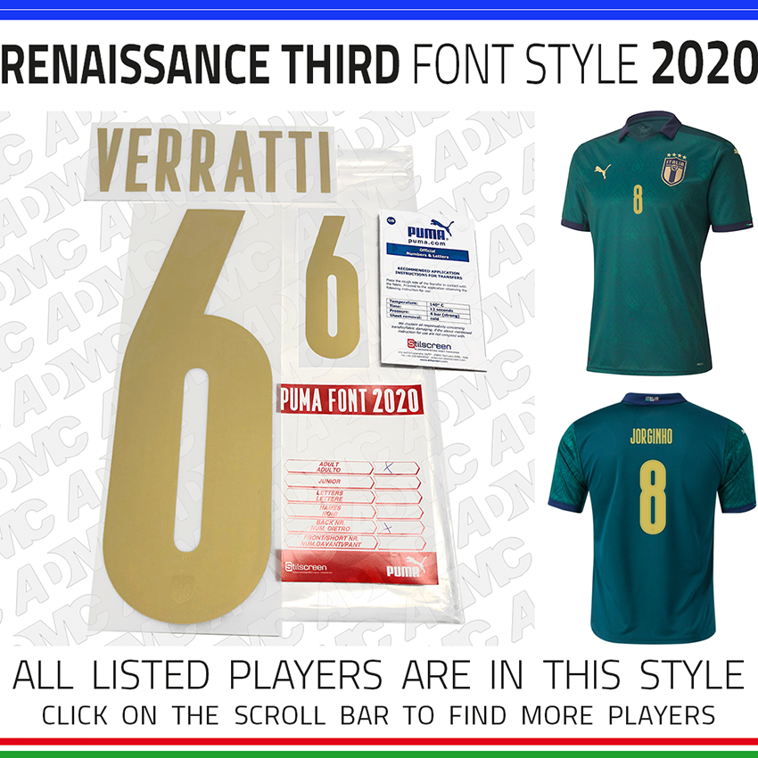 New Italy Jersey Renaissance Third Shirt 2020 Football kids T-shirt 2020 