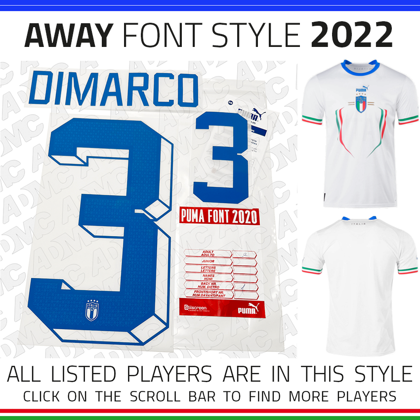 Puma 2022 Italy/Italia Futbol/Soccer Away Jersey Kit - White Size Small
